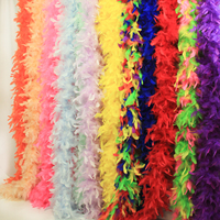 Plume multicolore arc-en-ciel Chandelle Boas 2 mètres/yards plumes de boa de dinde teintées 60g 80g 100g pour fête de carnaval