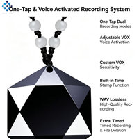 Collier pendentif M6, enregistreur vocal numérique, format WAV, enregistrement temporisé USB, 4-64 Go, mini enregistreur audio ABS, horodatage, LED