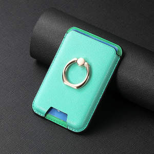 Étui magnétique pour iPhone 15, couleur unie, porte-cartes, matériau PU, aimant puissant N52 pour carte de crédit - Product Image 2