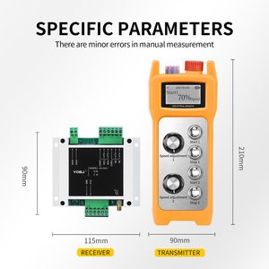 Control Remoto Inalámbrico Industrial para Grúa HS-DZ6+ de Plástico, Automático, Impermeable, Anti-impactos, con Pantalla Táctil LED, Alcance de 100/150m, CN - Product Image 5