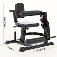 Machine à extensions et curls des jambes DINUO de qualité commerciale, double fonction pour l'entraînement des quadriceps et des ischio-jambiers en salle de sport
