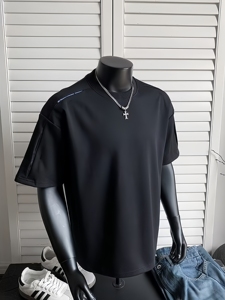 T-shirt décontracté unisexe en <span class=keywords><strong>jersey</strong></span> à manches courtes, style streetwear, avec magnifique imprimé rétro Hell Star, 100 % coton, coupe ample, anti-boulochage - Product Image 5
