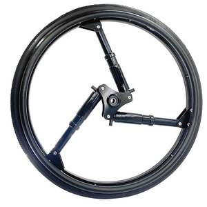 Rueda Amortiguadora 24*1 (25*540) para Silla de Ruedas Manual, Neumático Antipinchazos, Acero Resistente - Product Image 1
