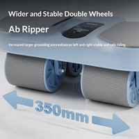 Roue abdominale pliable à rebond automatique en ABS/PVC à quatre roues avec support coudé pour usage domestique, facile à transporter, marque KDST