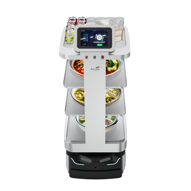 Food Delivery Robot for Restaurant Hotel Supermarket Hospital Commercial Use AI Service Delivery Food Robot Food Delivery Cart