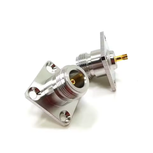 Nhà Máy n loại nữ jack 4 lỗ mặt bích bảng điều chỉnh gắn PCB RF đồng trục connecteur N RF Coax đồng trục kết nối trong kho - Product Image 5