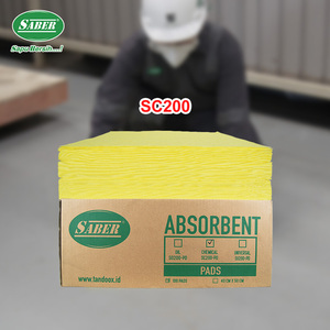 Almohadillas Absorbentes Químicas Premium SABER 200, No Reactivas, Capacidad de 9-11x, para la Limpieza Rápida de Derrames de Ácidos y Bases - Product Image 5