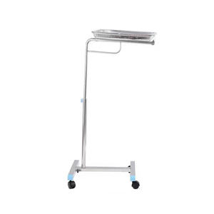 ชั้นวางถาดผ่าตัดสแตนเลสแบบแขนเดียว ดีไซน์ทันสมัย พร้อมล้อเลื่อนยกได้แบบเสาเดี่ยว - Product Image 4