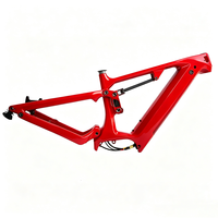 Rangka Sepeda Gunung Listrik Full Suspension Carbon Dengfu E22 Langsung dari Pabrik untuk Motor Tengah Bafang