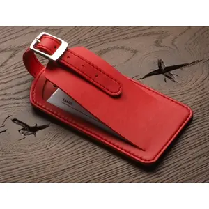 Etiqueta de equipaje de cuero vegano, gadgets sostenibles - Product Image 4