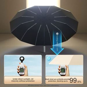 Paraguas Automáticos al por Mayor, Paraguas Plegables Reforzados y Extra Grandes, Paraguas de Doble Uso para Lluvia y Sol, Populares con Protección UV - Product Image 2