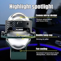 RISING 3.0 pouces GL66 170W Lentille de projecteur laser double, cache de lentille de projecteur 3 pouces, phare de projecteur Biled, phares de voiture, projecteur