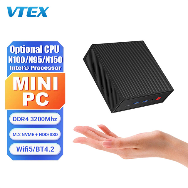 Corporate Mini PC Computer Win11 Linux Dustproof Design Dual Storage Dual 4K Compact Corporate Desktop Fanless Business PC