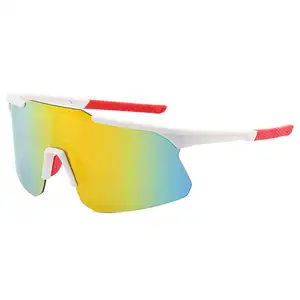Gafas de sol deportivas para hombre, lentes de sol con logotipo personalizado UV400 de gran tamaño, 10 colores