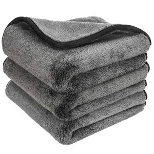 Super Absorbent 550Gsm Edgeless Microfiber Auto Dry 3 Pack 40*40 Soft Coral Fleece Detailing <b>Polishing</b> <b>Car</b> Wash Towels - Product Image 1