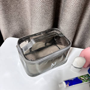 קטן ברור קוסמטי pvc zipper שקופים קופה גדולה גדולה עם תאים - Product Image 5