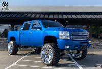 Jantes forgées chromées polies à lèvre étagée DW Modified Performance 24, 26, 28 pouces compatibles avec les jantes de camion RAM 2500 3500 Deep Dish Show Truck