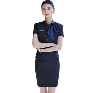 Women's Short Sleeve Suit Set Polyester Summer Elegant Workwear For Salon Office Jewelry Store - Product Image 5