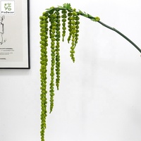 Plante artificielle de haute qualité, longue branche de 160 cm, amarante bordeaux, verdure suspendue, automne, pour décoration de table de mariage, fête à domicile