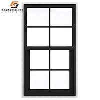 Ventanas correderas de doble colgado esmaltadas de aluminio blanco moderno GS para casa