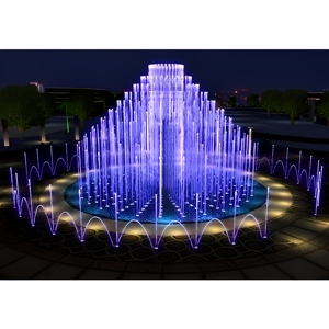 Grande <span class=keywords><strong>fontaine</strong></span> musicale en acier inoxydable moderne personnalisable, <span class=keywords><strong>fontaine</strong></span> dansante flottante pour rivières et jardins - Product Image 1
