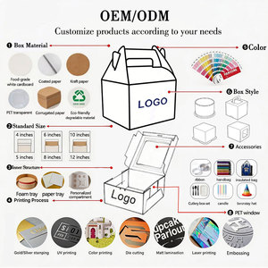 Caja de Embalaje para Tartas de Cartón Reciclado con Asa Personalizada, Segura para Alimentos, con Código QR de Marca y Diseño Impreso a Cuatro Colores - Product Image 5