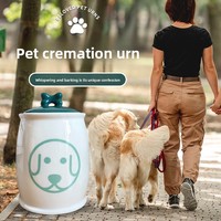 Urna Funeraria de Cerámica Hecha a Mano para Cenizas de Perros y Gatos - Artículos Conmemorativos para Mascotas de China