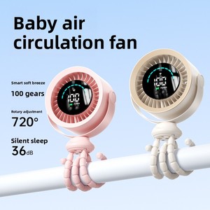 Nuevo ventilador de escritorio portátil 2026, ventilador para bebés, ventilador silencioso tipo pulpo, carga USB, adecuado para cualquier escena, equipo para exteriores, ventilador de interior - Product Image 5