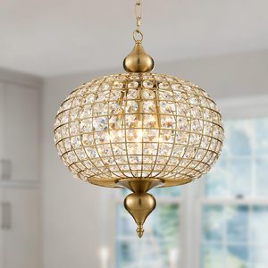Lustre vintage en cristal doré en forme de <span class=keywords><strong>globe</strong></span> pour entrée, hall, salle à manger, îlot de cuisine, salon, chambre à coucher - Product Image 1