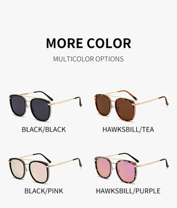 New Coming Trendy Square <b>Mirror</b> Sunglasses with Copper Frame & <b>Acrylic</b> Lenses Custom Logo UV400 Protection Unisex - Product Image 6