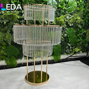 LEDA Wholesale Luxury Metal Flower <b>Vase</b> <b>Gold</b> Silver <b>White</b> Black <b>Vase</b> Shaped Wedding Table Centerpiece Decoration Elegant - Product Image 4