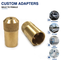 Custom OEM H59 Brass Knurled Female Thread Spray Nozzle Adapter for Mist Irrigation Medical Nebulizer Equipment