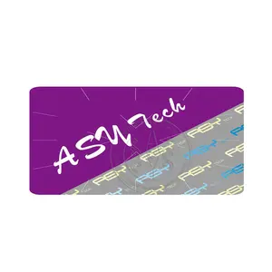 ASY Custom Half Laser Sticker Authenticity Security Warranty Seal Anti-counterfeiting Label