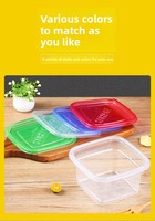 Boîte à lunch réutilisable en PP, contenant alimentaire en plastique de qualité alimentaire avec couvercle à fermoir antivol pour l'emballage de gâteaux, de yaourts et de desserts