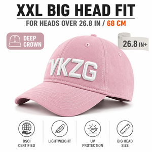 Casquette de baseball XXL personnalisée avec logo, 68 cm, coupe oversize, calotte profonde, 100 % coton sergé, <span class=keywords><strong>marron</strong></span>, style Dad Hat, ethnique, luxe, unisexe, vente en gros - Product Image 1