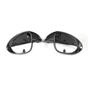 Real Dry Carbon Fiber Car <b>Door</b> Side Wing Rearview <b>Mirror</b> Cover Caps Glossy Direct Replacement for Porsche Cayenne 9ya 2018-2021 - Product Image 5