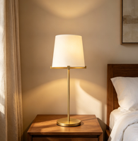 Lampe de table pour chambre à coucher, salon, éclairage décoratif intérieur pour la maison, hôtel, luminaires de table modernes en laiton personnalisables
