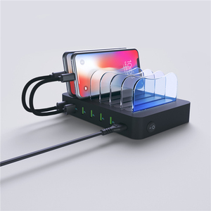 สถานีชาร์จ<span class=keywords><strong>โทรศัพท์</strong></span>มือถือแบบเร็วสำหรับขายส่ง แบบตั้งโต๊ะ พกพาสะดวก ใช้ได้กับแท็บเล็ตและ<span class=keywords><strong>โทรศัพท์</strong></span>มือถือ ช่องเสียบ USB-A 6 ช่อง - Product Image 5