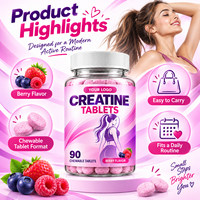Comprimés à croquer de créatine monohydrate en gros, supplément de nutrition sportive et de fitness, marque privée OEM