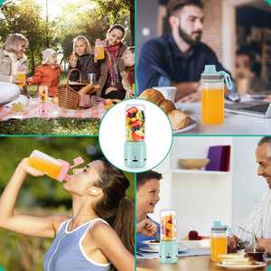 Mini Licuadora Portátil para Cítricos, Recargable por USB, Mezcladora de Smoothies para Frutas y Verduras, de Acero Inoxidable, para Exteriores y Auto - Product Image 5