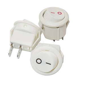 Interruptor Basculante Redondo Pequeño Negro de 2 Pines ON-OFF 3A 250V 6A 125V CA, Apertura 14.5mm-15mm - Product Image 4