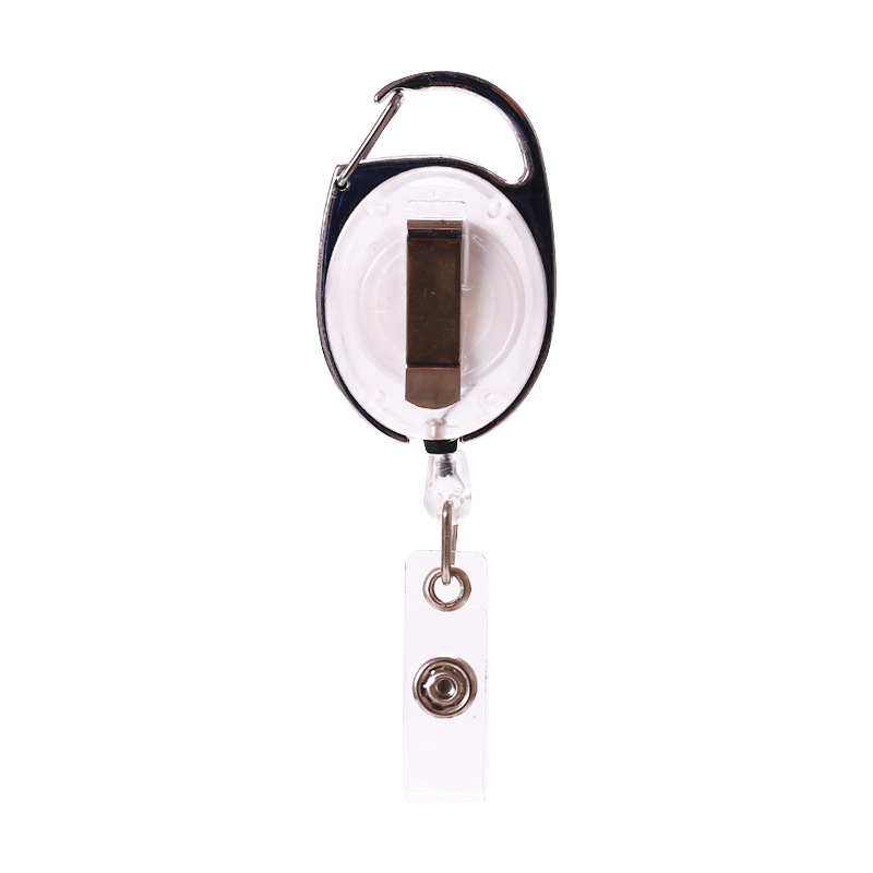 Ovale avec clip arrière, blanc transparent