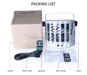 Xách tay LED + laser bướm Disco Đảng đèn đa màu sắc ánh sáng sân khấu DMX512 nhà trang trí đám cưới Câu lạc bộ ánh sáng với từ xa - Product Image 6