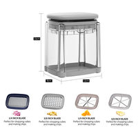 Gadget de cuisine, mandoline à pression manuelle avec lames en acier inoxydable PP, coupe-frites et chips, fonctionnement manuel