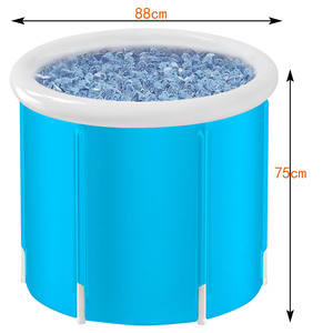 Bañera de Hielo Plegable Portátil de PVC Grande con Ducha y Limpiador para Terapia de Recuperación por Inmersión en Frío para Atletas - Product Image 5