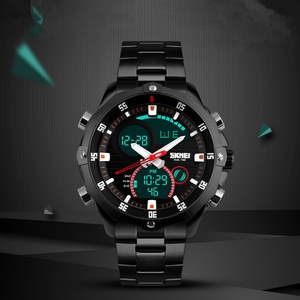 Montre pour homme OEM Skmei 1146 multifonctionnelle à grand cadran, bracelet en acier, couronne inclinée, montre électronique étanche, montre de sport pour étudiants - Product Image 6