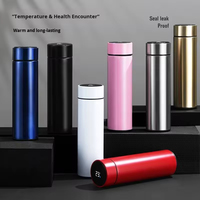 Thermos intelligent à double paroi en acier inoxydable avec mesure numérique de la température, isolation thermique de 6 à 12 heures, tactile