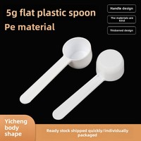 Groothandel 5G Gram Plastic Maatlepels Melkpoeder Fruitpoeder Medicijnpoeder Kleine Lepel Deksels Flessendoppen Sluitingen