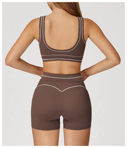 Tenue de yoga 4 saisons, tissu respirant et anti-humidité, vêtements de sport de luxe à double bretelle - Product Image 5