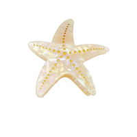 En gros, Pinces à cheveux de 7 cm, style marin, mignonnes, avec logo personnalisé, en forme d'étoile de mer, accessoire capillaire, pince requin pour filles